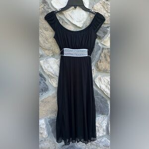 Vintage Y2K Ruby Rox Babydoll Dress Sz S Empire Waist Whimsygoth Black Witchy